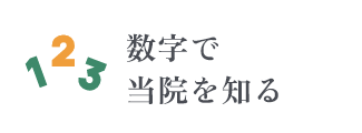数字で当院を知る